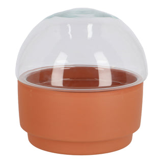 Kiemschaal Terracotta/Glas