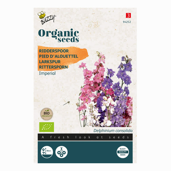 Buzzy Organic Ridderspoor Imperial (Delphinium) 94252